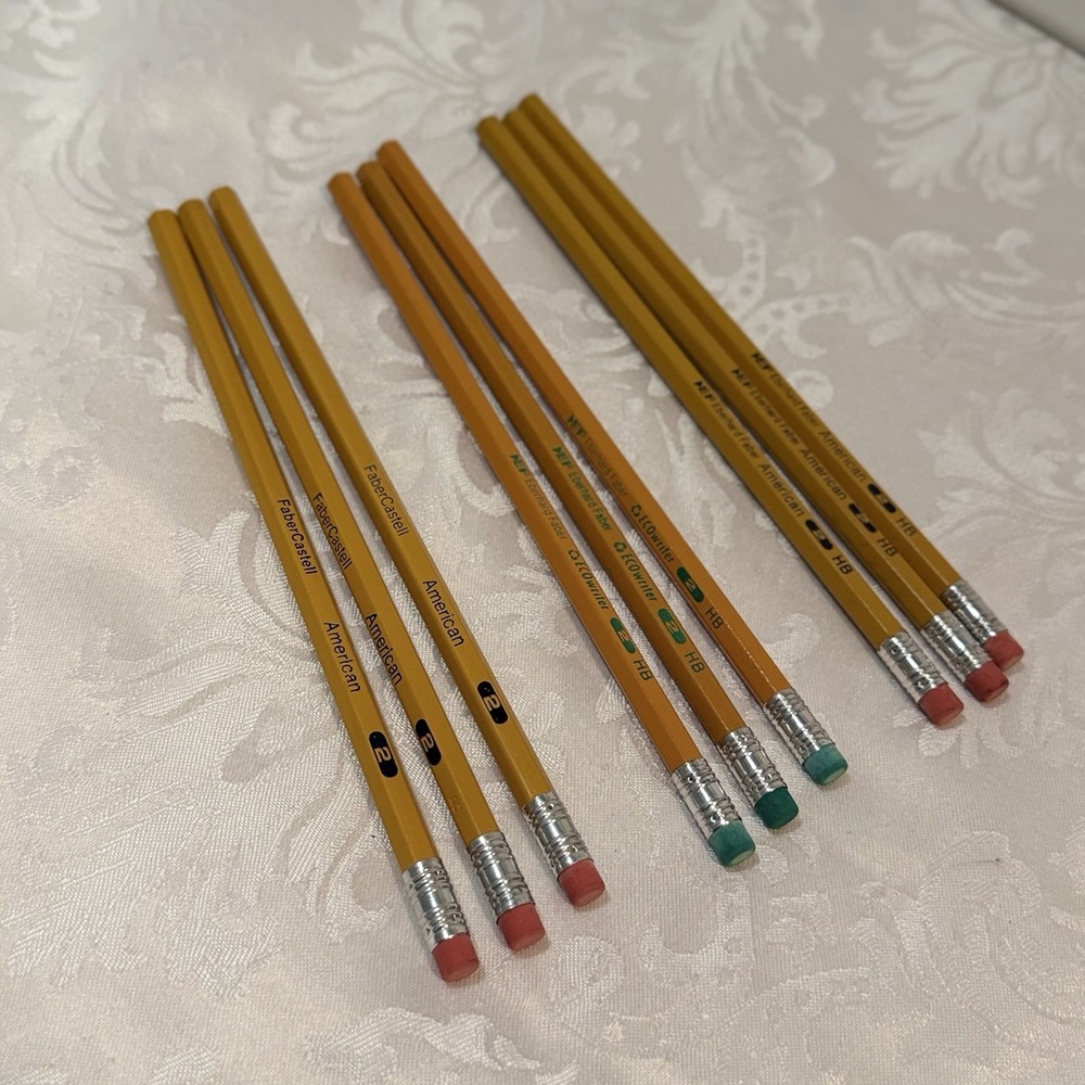 Vintage Faber‎ Castell 3 + Eberhard Faber 6 Pencils #2